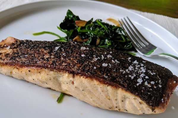 Crispy Pan Roasted Salmon