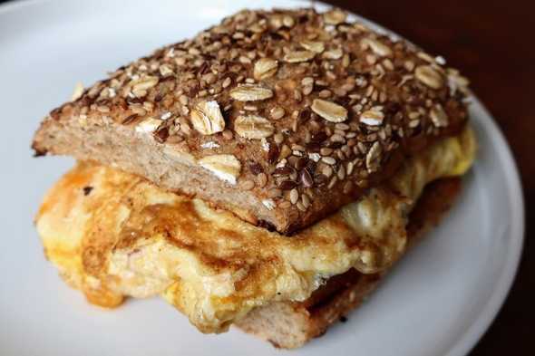 whole wheat breakfast sandwich