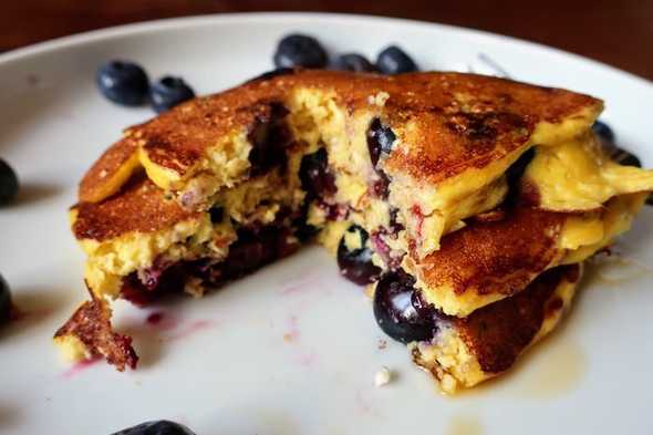 Blueberry pancakes