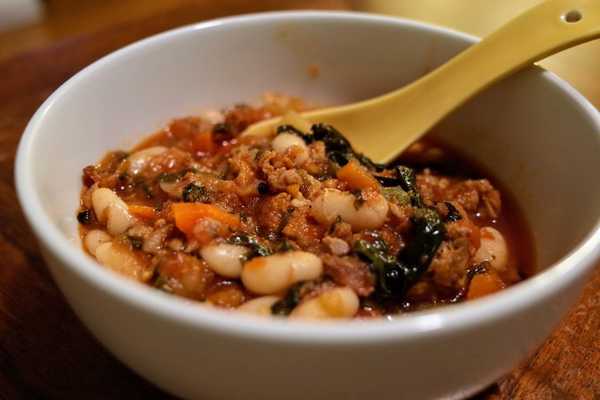 Sausage, Kale, and White Bean Stew