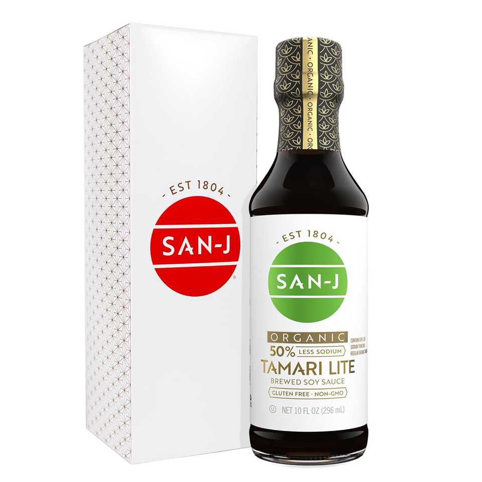 San-J Organic Gluten Free Tamari Lite Soy Sauce, 10 oz