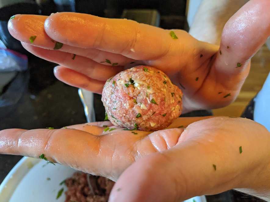 Shape meatballs