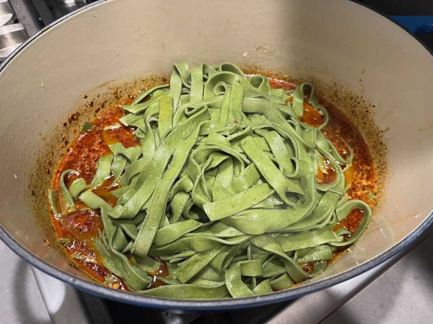 Combine Pasta and Sauce