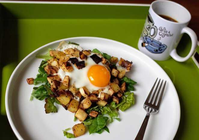 Potato, Parsnip, and Egg Breakfast Hash